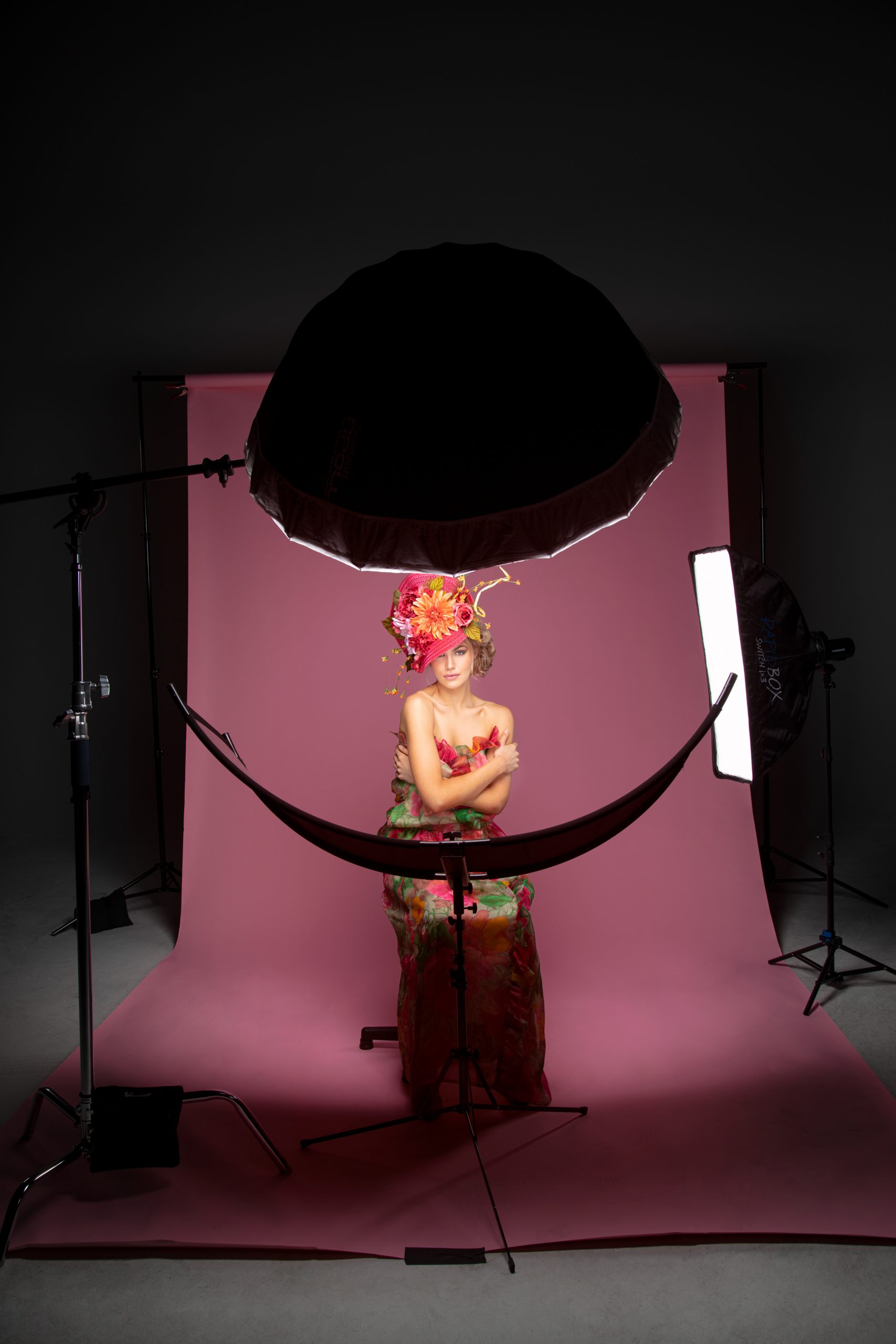 BTS of 43 Inch Umbrella, edge light and Eyelighter BTS of 43 Inch Umbrella, edge light and Eyelighter