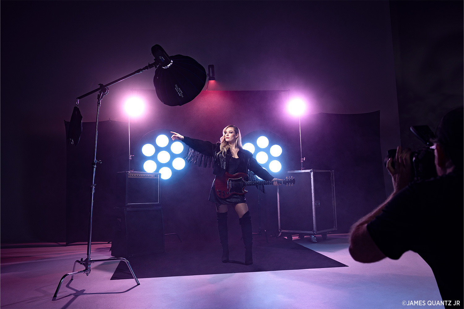 Behind the scenes look at Pro Light Mods shaping the environment and mood.