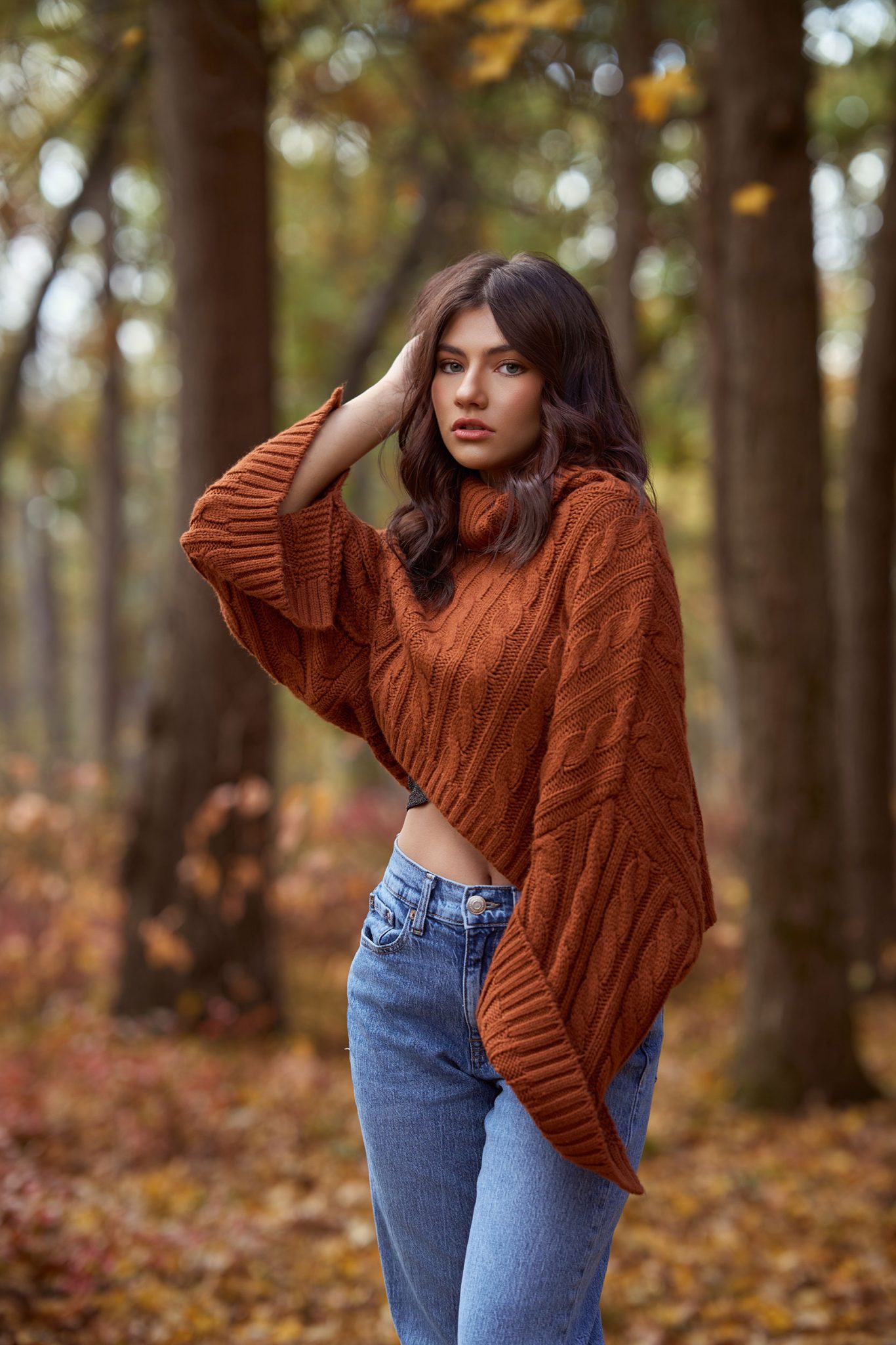 Three-quarter length outdoor portrait using a slight angle change for added depth and variety