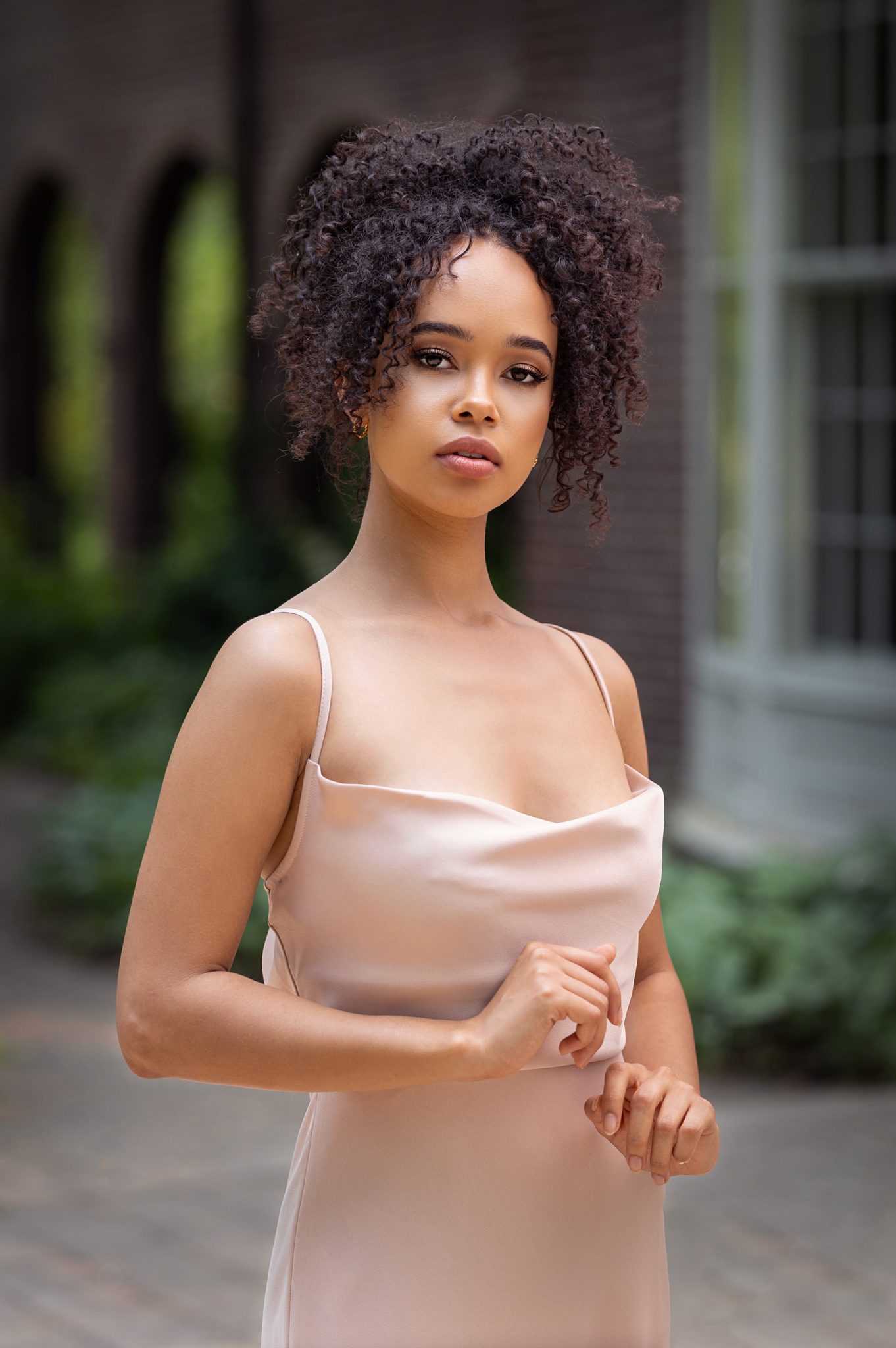 Natural light diffused with 7' White Umbrella