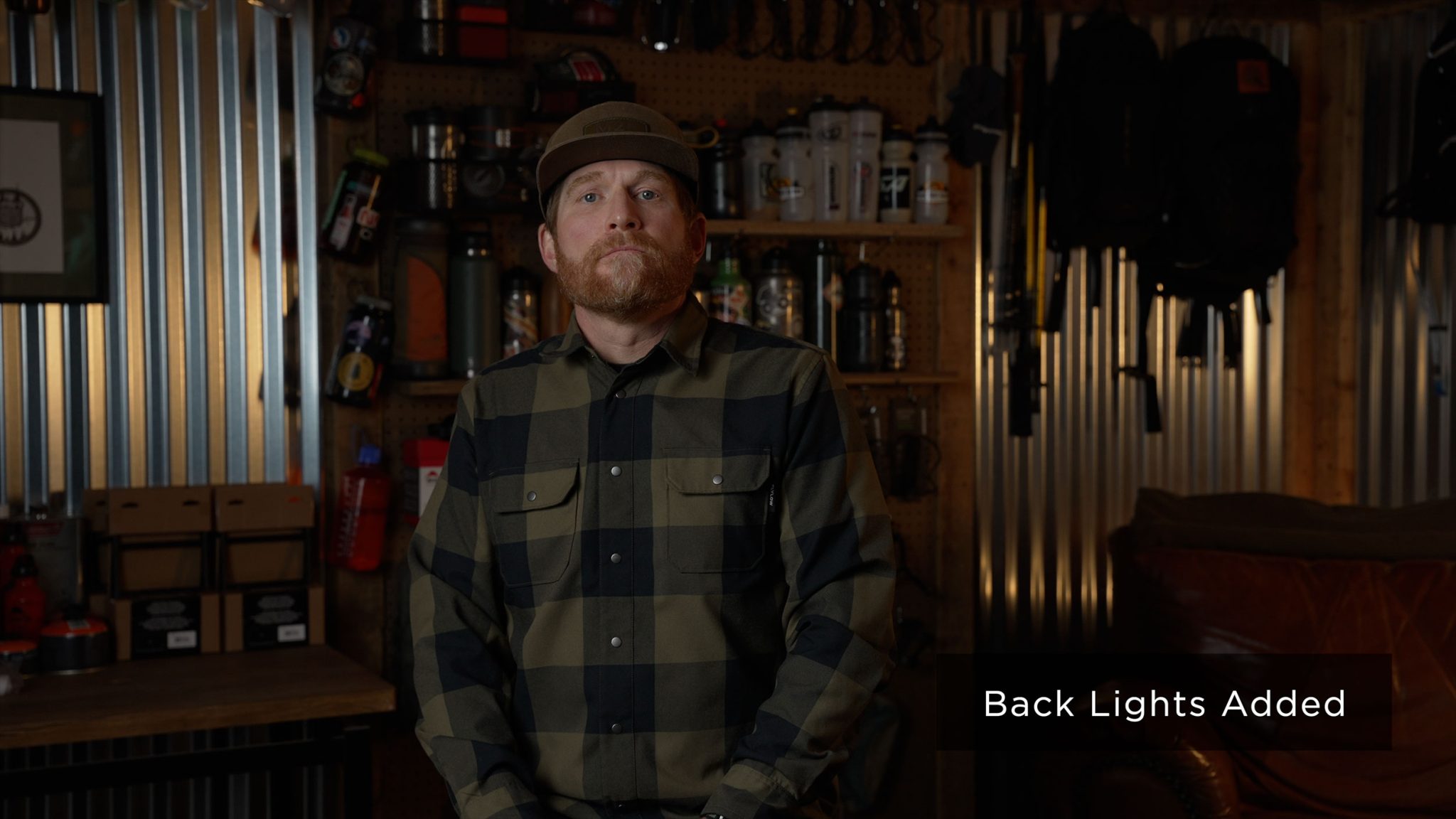 Back-Light-Added Interview subject shot with background lighting added for depth