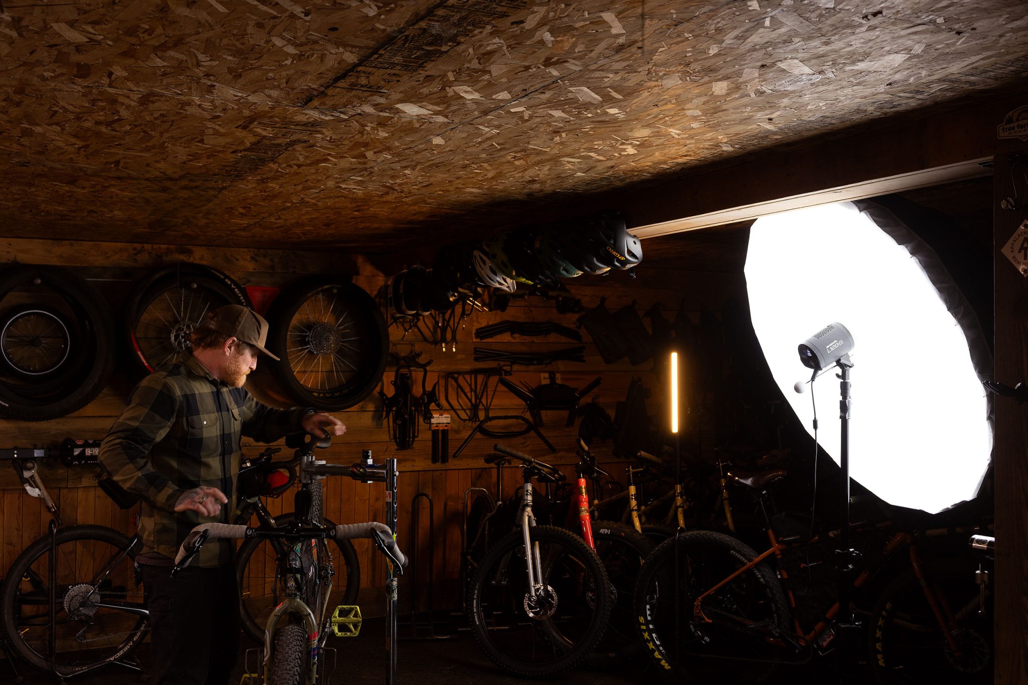 Behind The Scenes B-Roll Set Up Behind the Scenes shot showing the lighting set up that features multiple lights for soft, natural lighting effect.