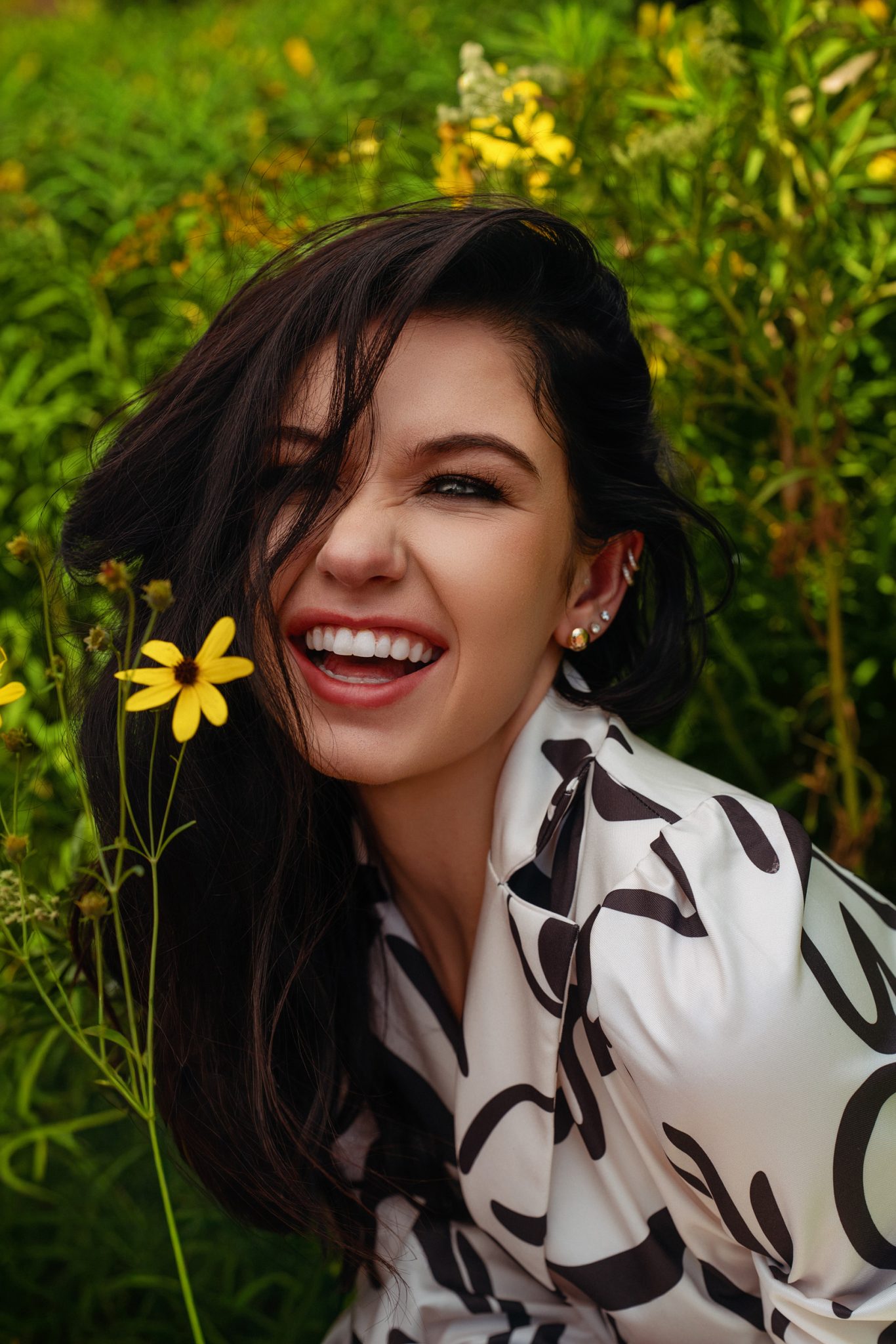 Soft, flattering light created by placing diffusion between the sun and the subject.