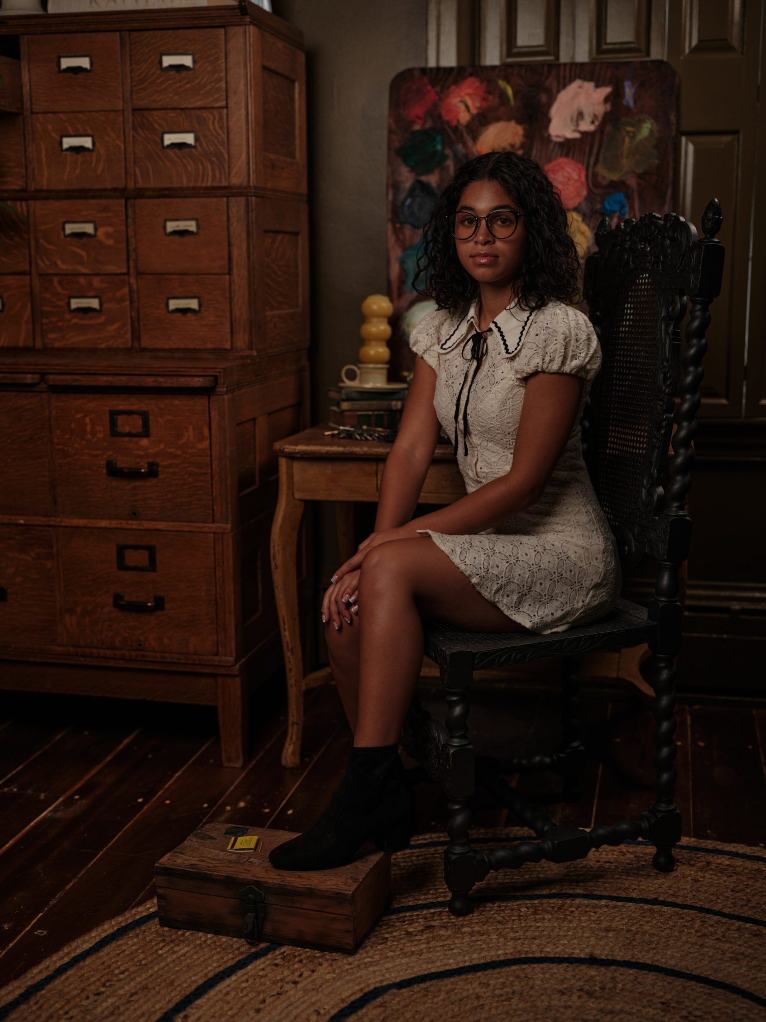 Portrait showing both the back light and fill light working together to lift shadows and set the overall mood.