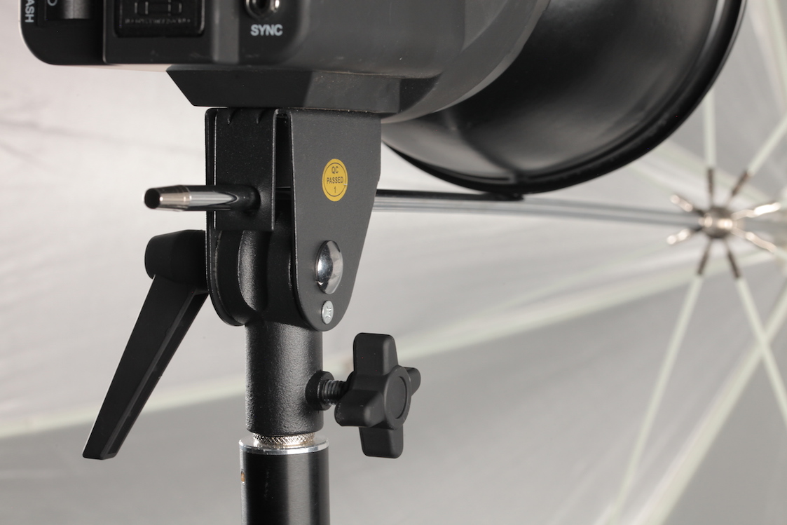 Umbrella Receptacle on a Strobe Light Umbrella Receptacle on a Strobe Light