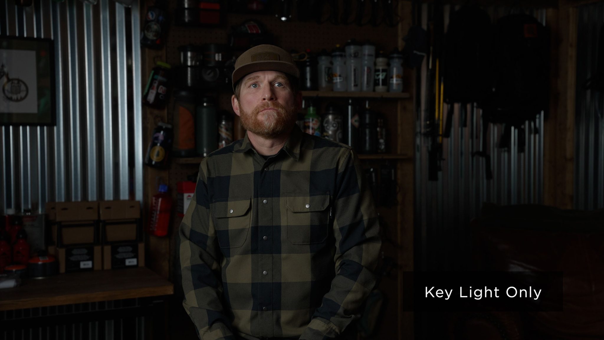 Key-Light-Only Interview subject shot with only raw lighting