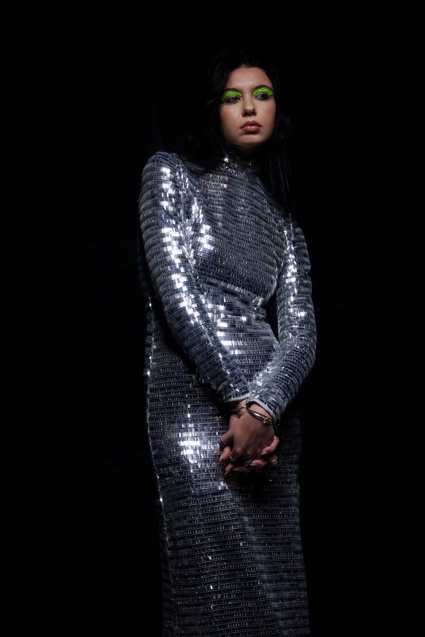 Portrait lit with a single L120-B constant light for clean, controlled illumination.