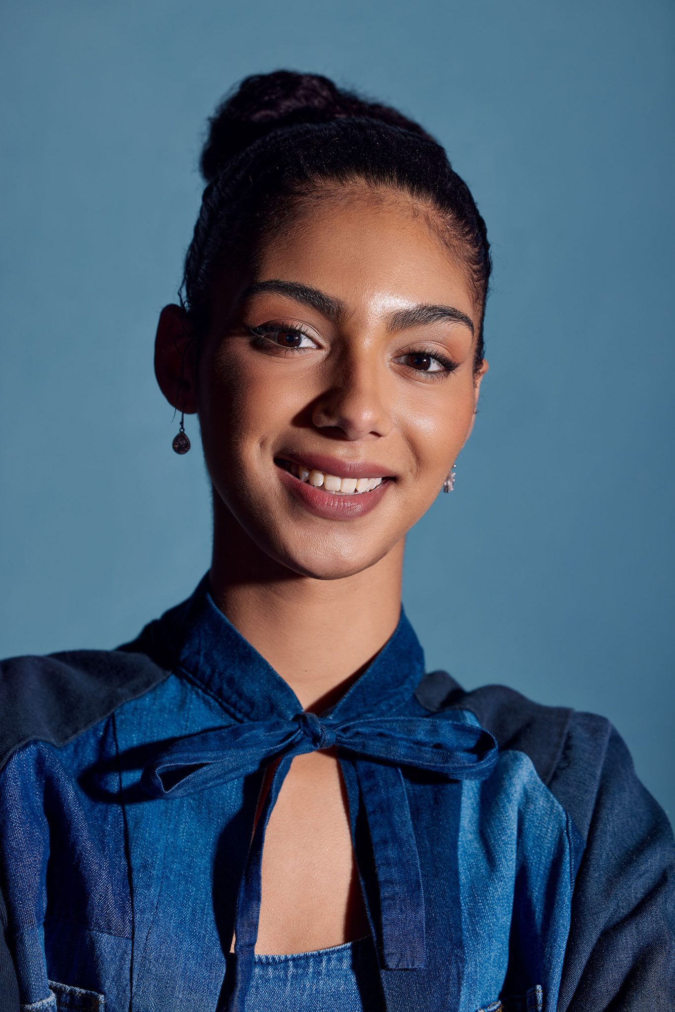 Portrait lit with a 55 reflector for crisp hard light and defined shadows Portrait lit with a 55 reflector for crisp hard light and defined shadows