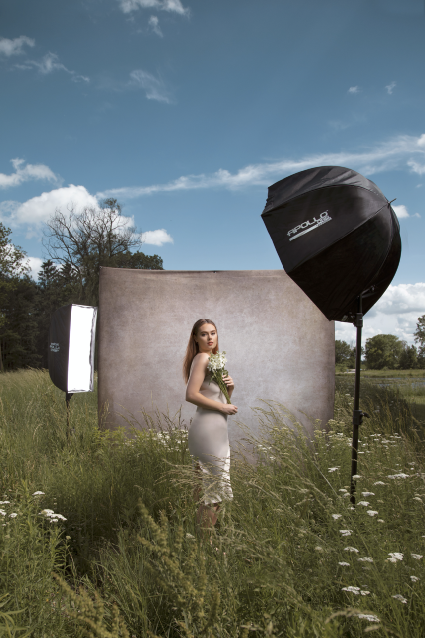 Ring Light Kit with X-Drop Backdrop & Stands