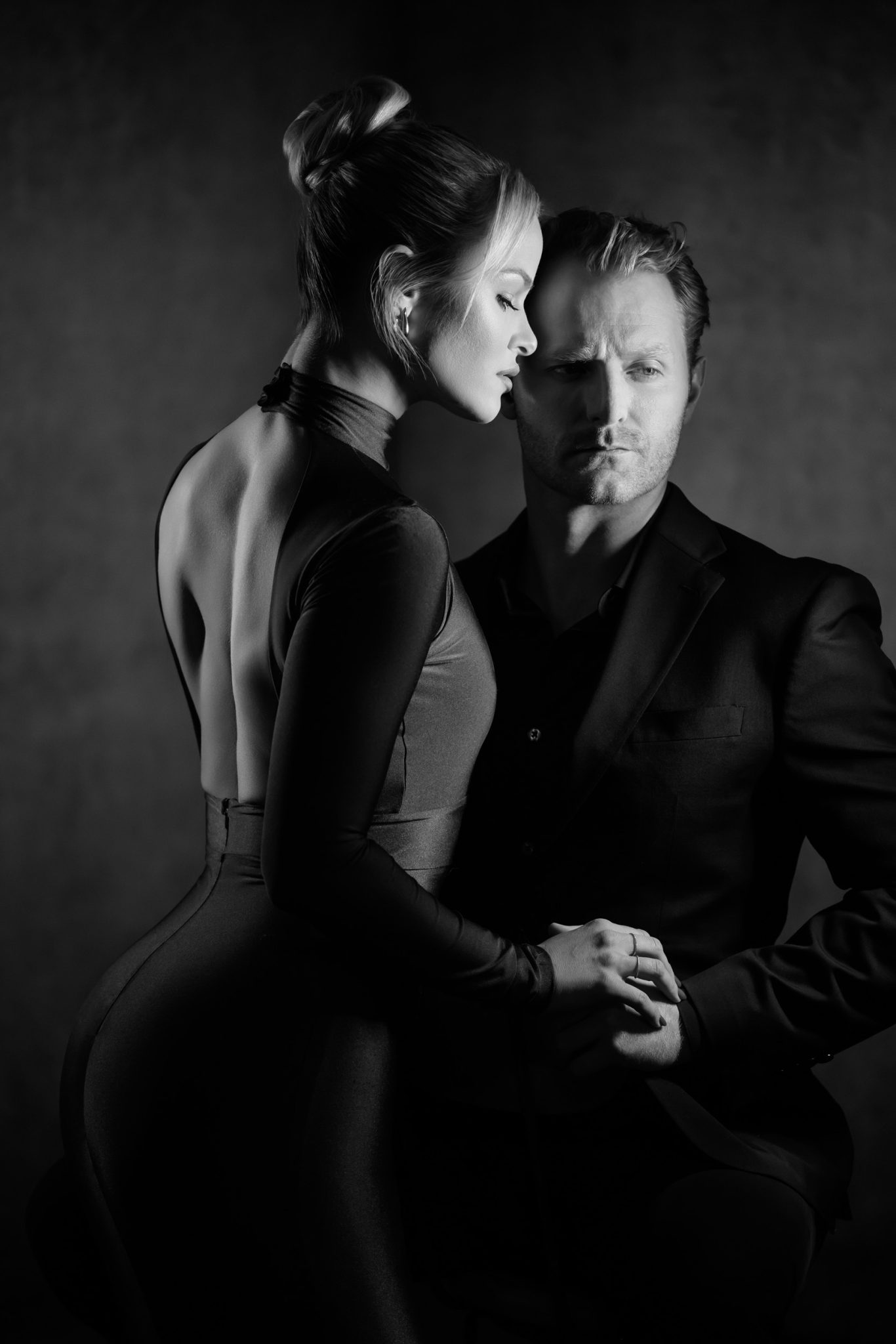 Studio Couples Portrait using Two Ice Light 3 Bi-Color for Key and Edge Lighting Studio Couples Portrait with Two Ice Light 3 Bi-Color Lights