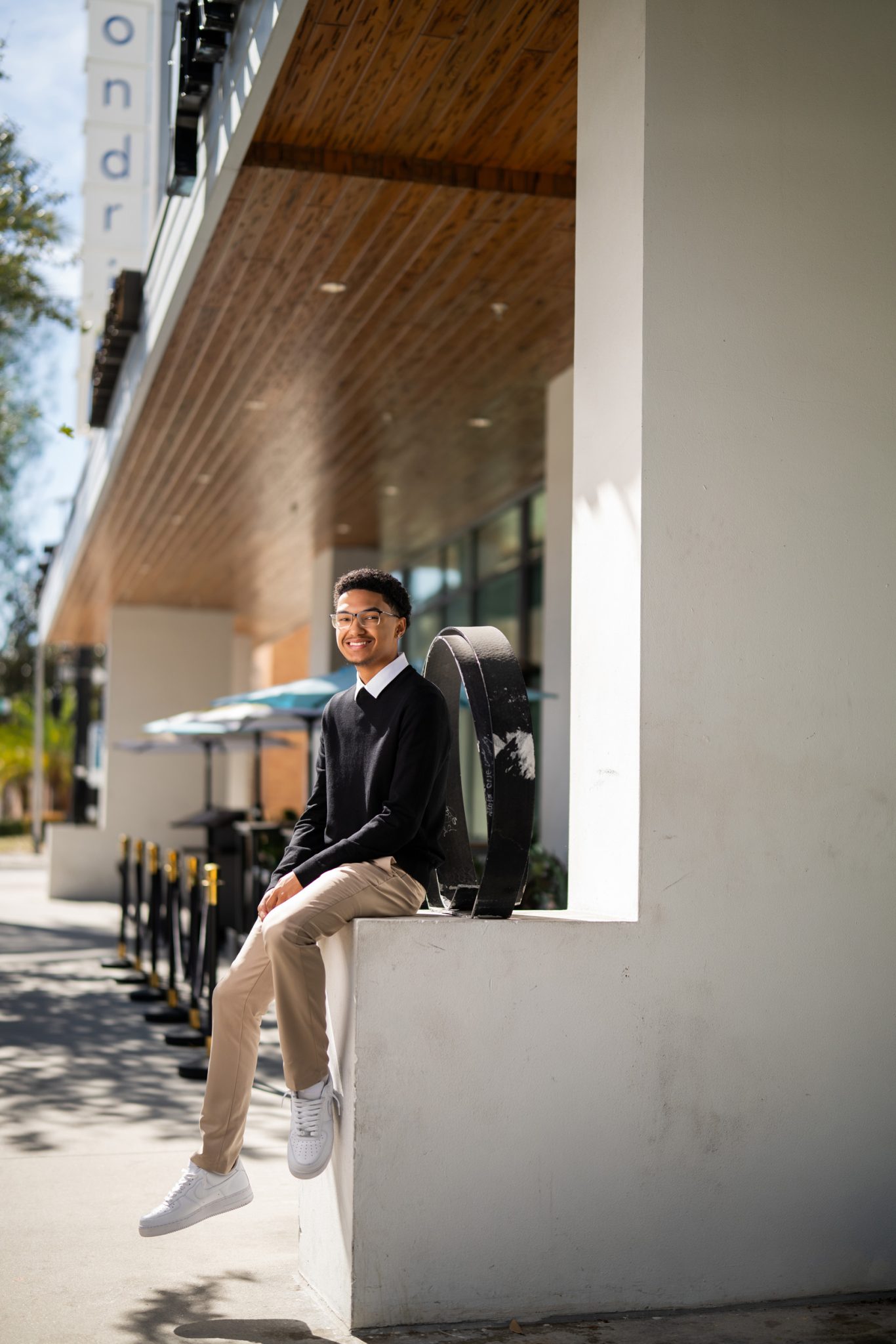 Full body final portrait shows clean, even lighting from head to toe.