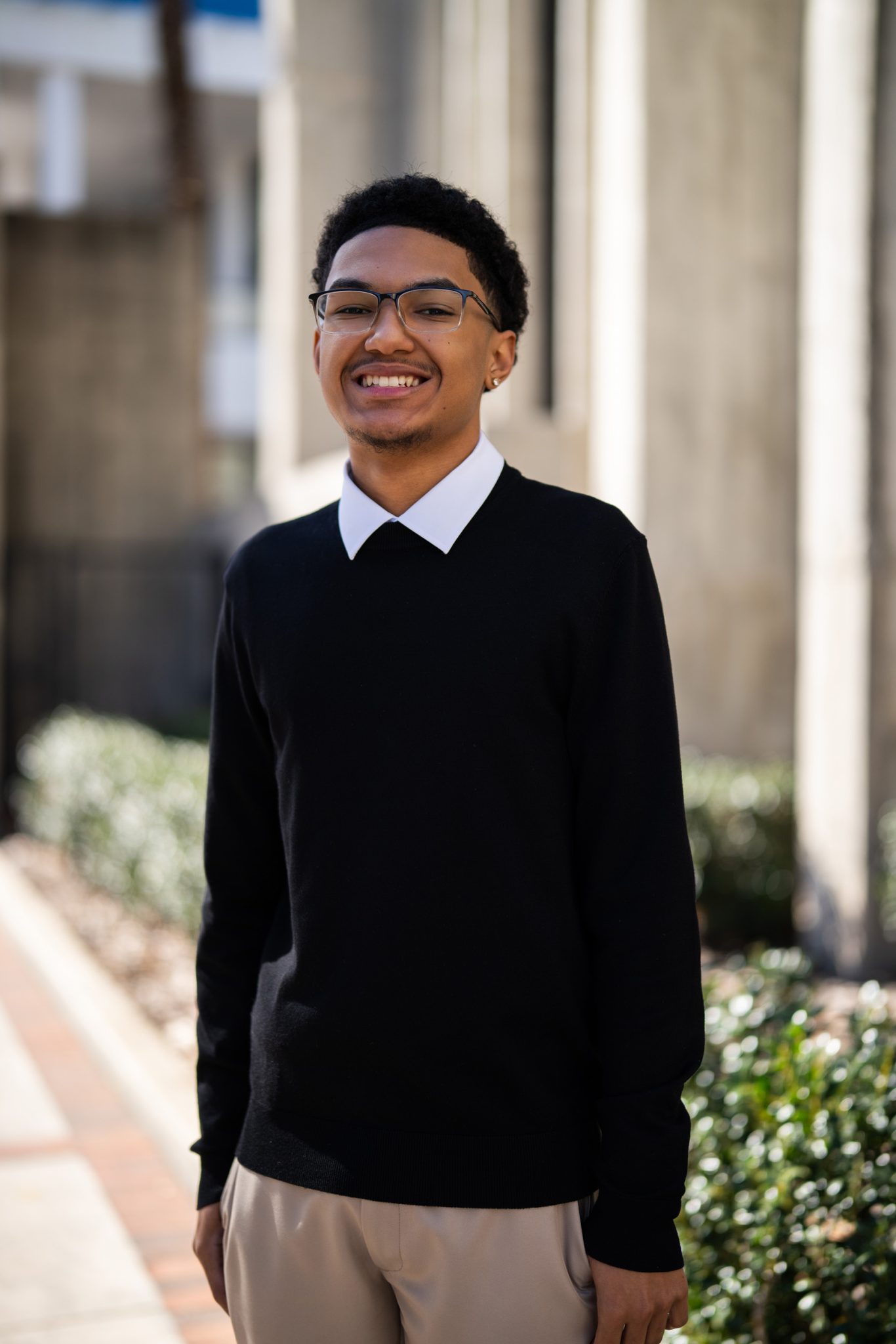 Natural light only exposes the background, leaving the subject underexposed.