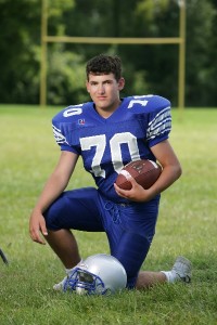 Westcott University — Outdoor Football Portrait using a Scrim Jim