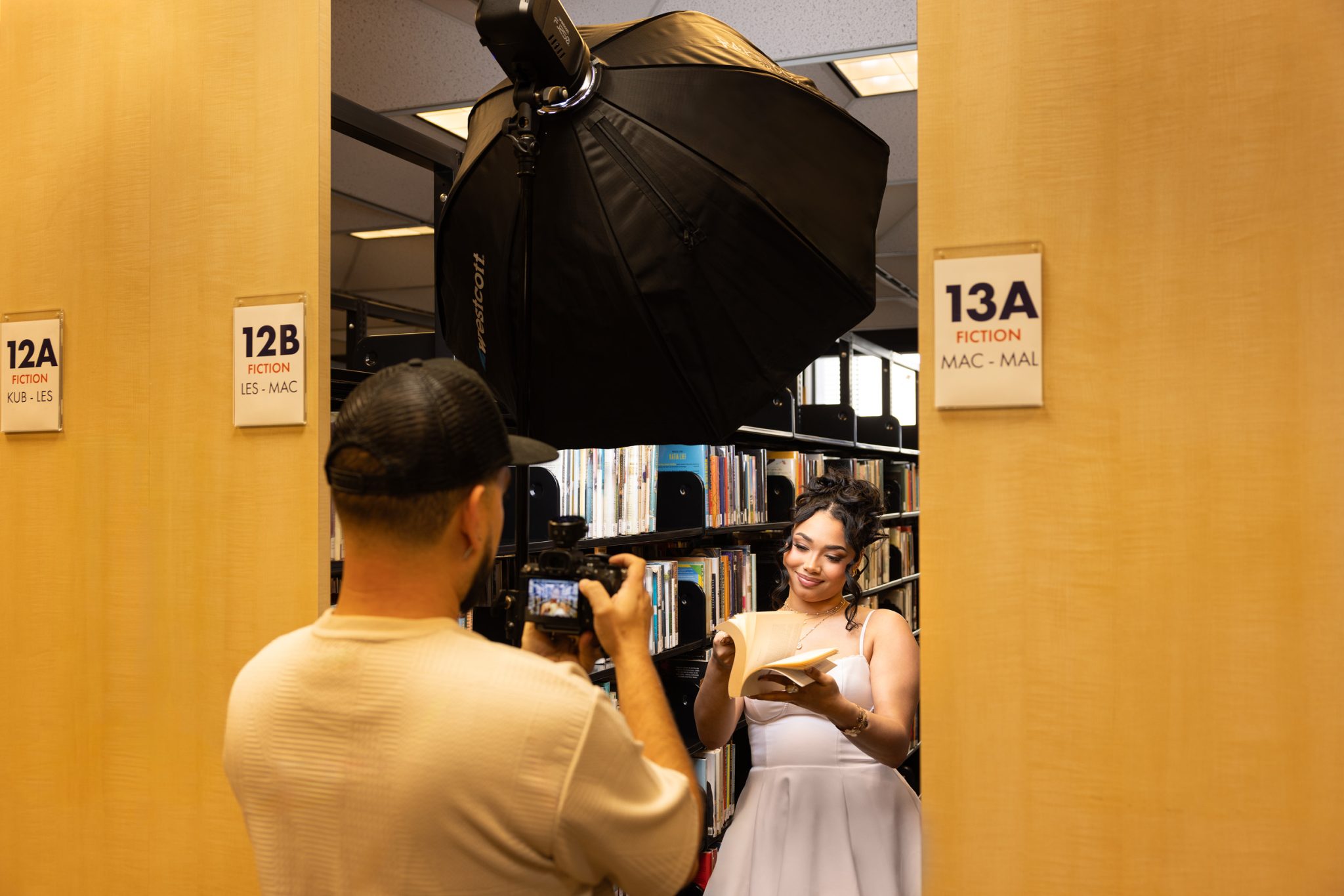 Behind the scenes of setup shows how shutter speed is adjusted to capture motion.